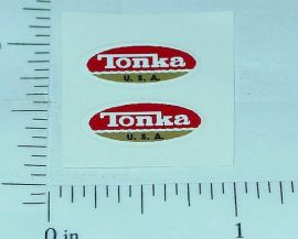 Pair Tiny Tonka 1970-73 Logo Stickers TK-039B