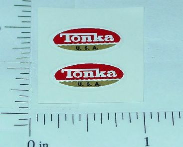 Pair Tiny Tonka 1970-73 Logo Stickers TK-039B Main Image