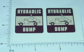 Tonka Bronze Hydraulic Dump Truck Sticker Pair