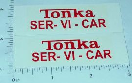 Pair Tonka 1963 Ser -Vi - Car Sticker Set