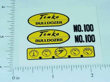 Tonka Bulldozer 1959-61 Replacement Stickers Set Main Image