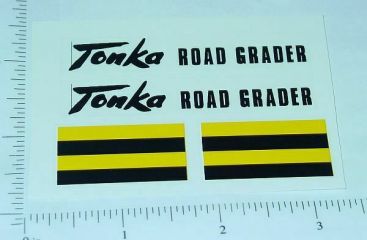 Tonka Script Style Road Grader Sticker Pair Set Main Image