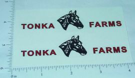 Pair Tonka Horse Farms Pre-1962 Trailer Stickers