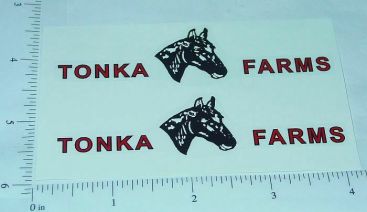 Pair Tonka Horse Farms Pre-1962 Trailer Stickers Main Image