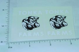 Pair Tonka 1960 Farms Stake Truck Stickers