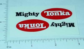 Pair Mighty Tonka 1975-Newer Oval Logo Stickers