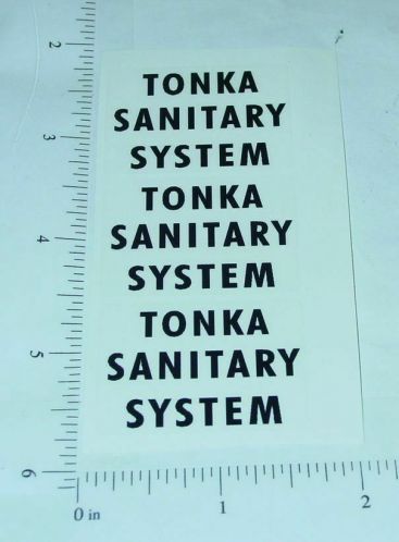 Tonka Sanitary System Truck Sticker Set Main Image