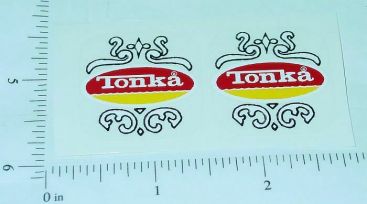 Pair Tonka New Style Fire Truck Door Stickers Main Image