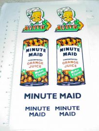 Pair Tonka Minute Maid Orange Juice Box Van Stickers