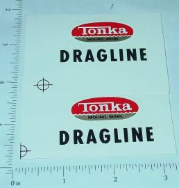 Pair Tonka Dragline (Post 1962) Stickers