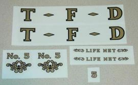 Tonka 1957 TFD Fire Ladder Truck Sticker Set