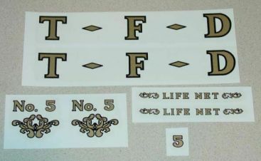 Tonka 1957 TFD Fire Ladder Truck Sticker Set Main Image