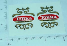 Pair Tonka 1963/64 Fire Jeep Pumper Stickers