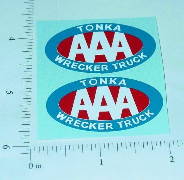 Pair Tonka AAA Wrecker Oval Stickers Main Image