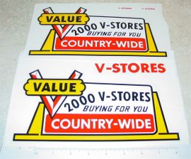 Tonka V-Stores Semi Truck Sticker Set