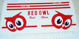 Tonka Red Owl Stores Semi Truck Sticker Set