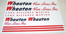 Tonka Wheaton Van Lines Semi Truck Sticker Set