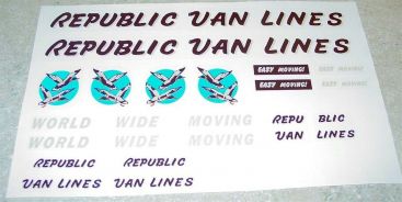 Tonka Republic Van Lines Semi Truck Sticker Set Main Image