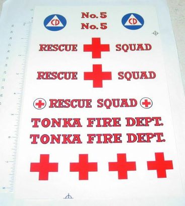 Tonka Metro Van Style Rescue Squad Sticker Set Main Image