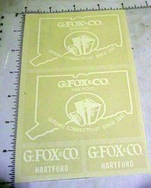 Tonka G. Fox & Co. Metro Van Sticker Set