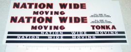Tonka Nationwide Moving Semi Truck Sticker Set