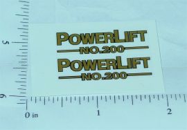 Pair Tonka #200 Powerlift Replacement Stickers