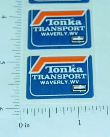 Tiny Pair Tonka Transport Original NOS Stickers