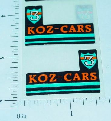 Tiny Tonka Koz Cars Original NOS Sticker Set Pair Main Image