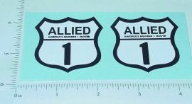 Pair Tonka Allied Van Lines #1 Badge Sticker