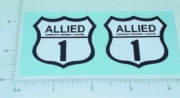 Pair Tonka Allied Van Lines #1 Badge Sticker Main Image