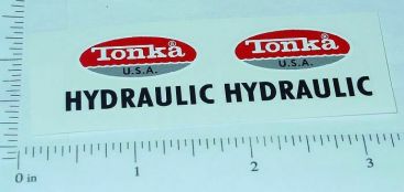 Pair Tonka Turbine Hydraulic Dump Truck Sticker Set Main Image