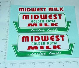 Pair Tonka Midwest Milk Metro Van Sticker Set