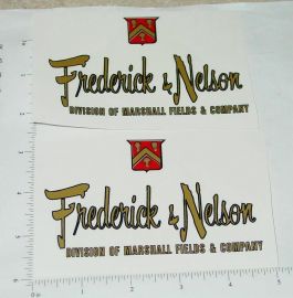 Pair Tonka Frederick & Nelson Metro Van Replacement Stickers