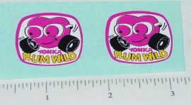 Pair Tonka Plum Wild Toy Car Replacement Stickers