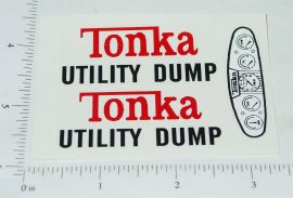 Tonka Utility Dump Vehicle Replacement Sticker Set