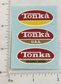 Mightly Tonka Oval Logo Assortment of 3 Replacement Stickers