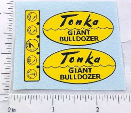 Tonka Giant Bulldozer Script Style Replacement Sticker Set