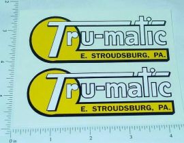 Pair Tru Matic Ride On Toys (Pennsylvania) Stickers