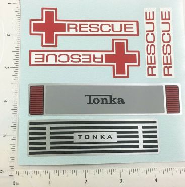 Mighty Tonka Ambulance Replacement Sticker Set Main Image