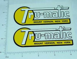 Pair Tru Matic Ride On Toys (New York) Stickers