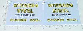 Pair Tru Scale Ryerson Steel Semi Sticker Set