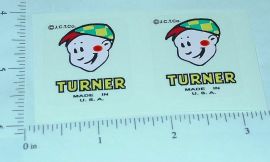Pair Turner Boy Logo Door Stickers