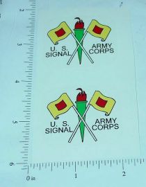 Pair Turner Toys Army Signal Corps Sticker Set