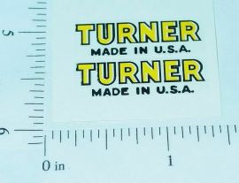 Pair Turner Toys Small Text Logo Replacement Stickers