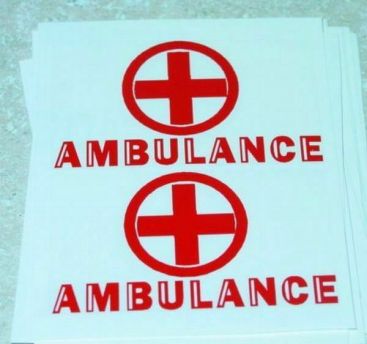 Pair Turner Toys Amvulance Replacement Stickers Main Image