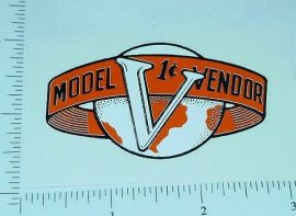 Victor One Cent Model V Vending Machine Sticker V-4