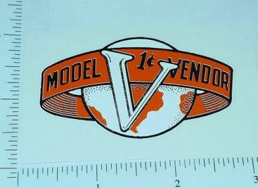 Victor One Cent Model V Vending Machine Sticker V-4 Main Image