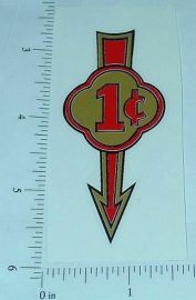 Pair 1 Cent Arrow Vending Machine Stickers V-7