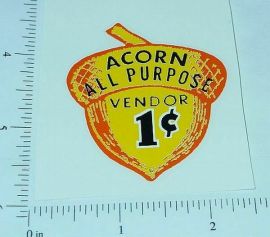 One Cent Acorn Peanut Machine Sticker