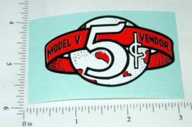 Victor Model V 5 Cent Vending Machine Sticker